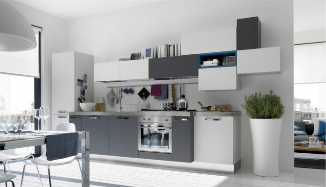Photos cuisine gris et blanc