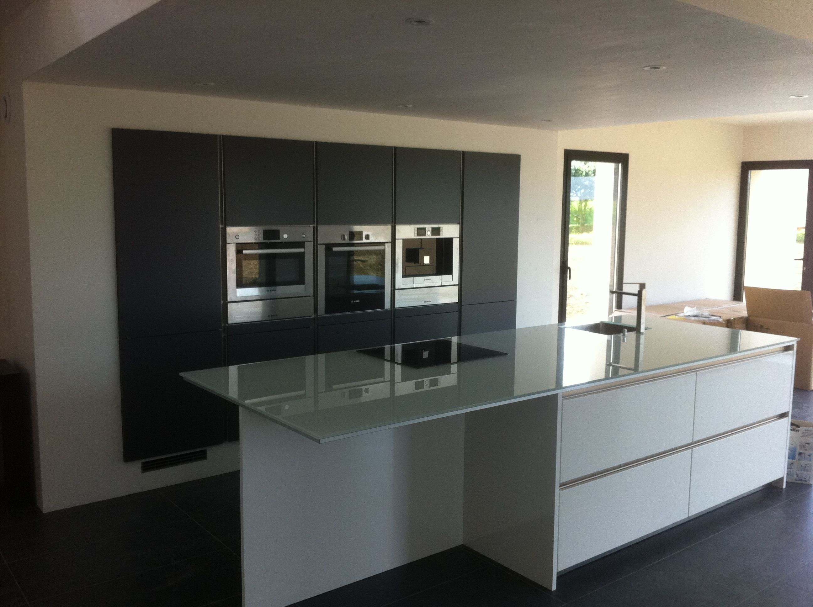 Plan de travail pour cuisine laquée blanc