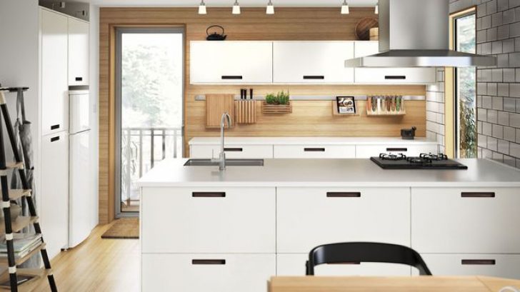 Meuble cuisine ikea abstrakt blanc