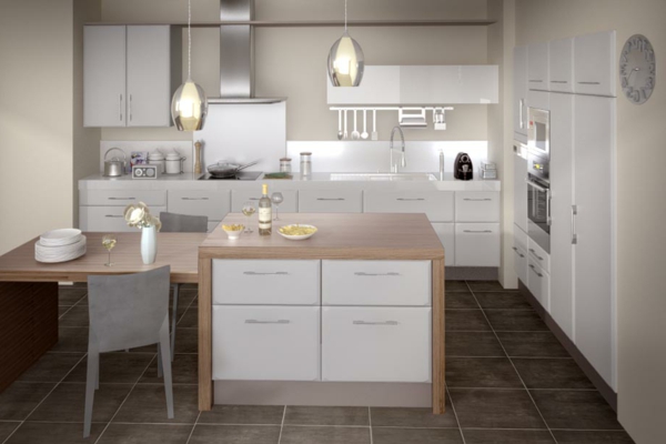 Idee deco cuisine bois blanc