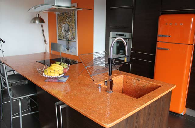 Plan travail cuisine en pierre