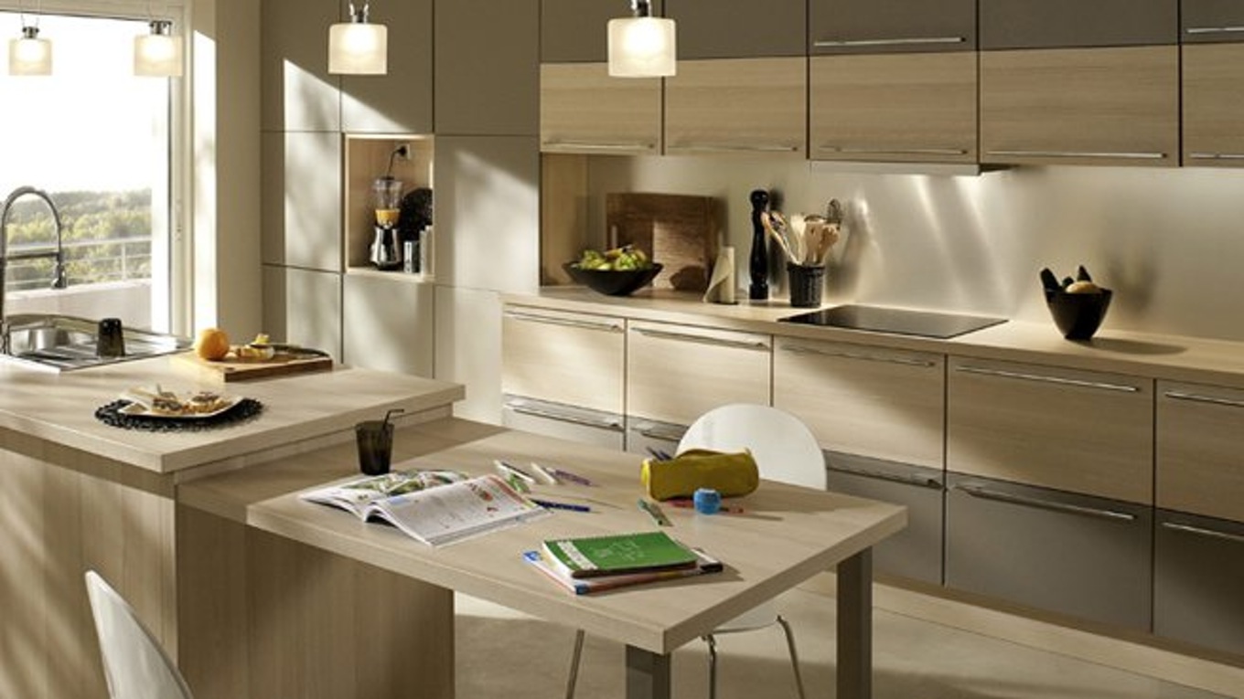 Table cuisine moderne bois