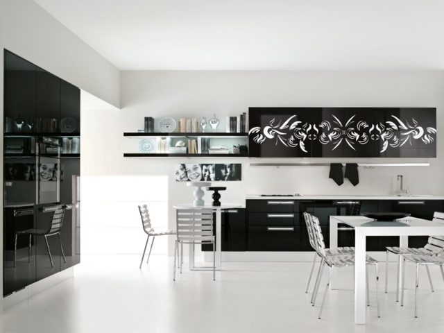 Model de cuisine noir et blanc
