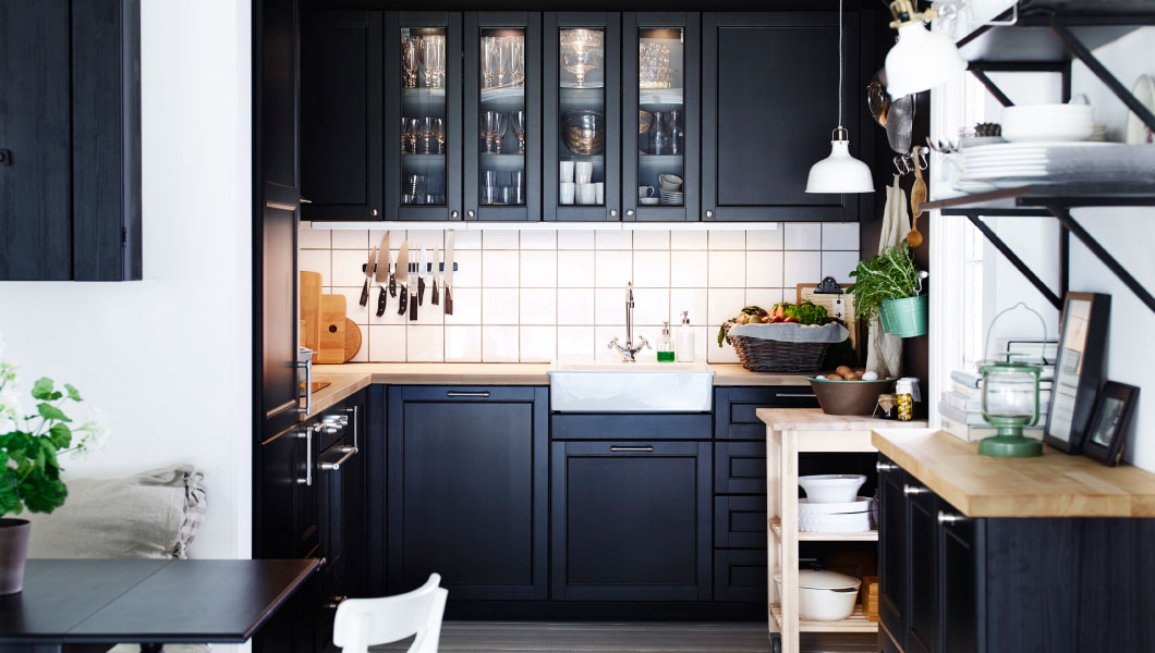 Photo cuisine noire ikea