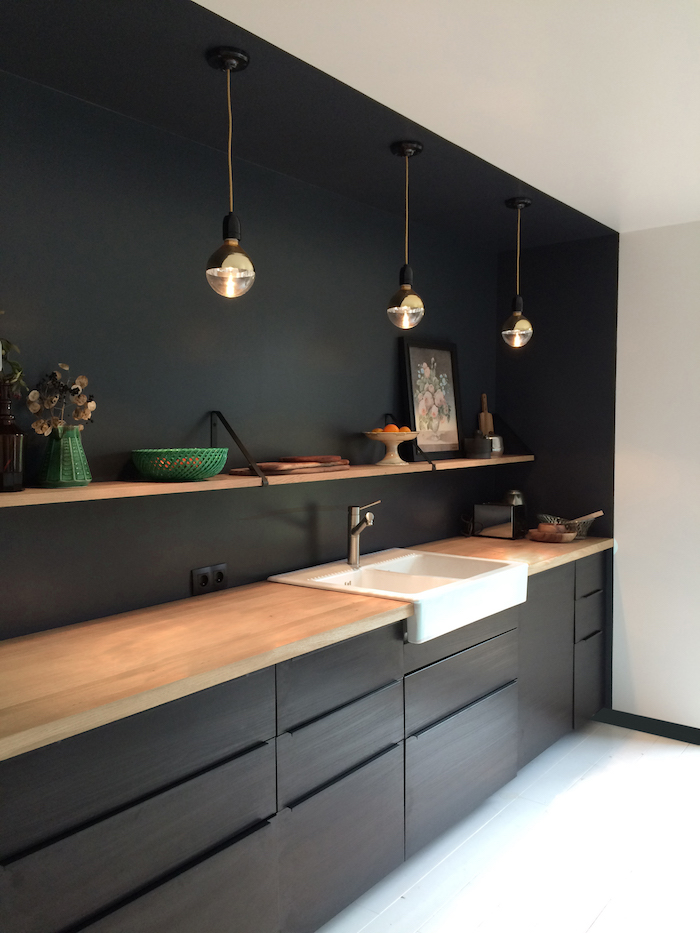 Plan de travail cuisine noir mat