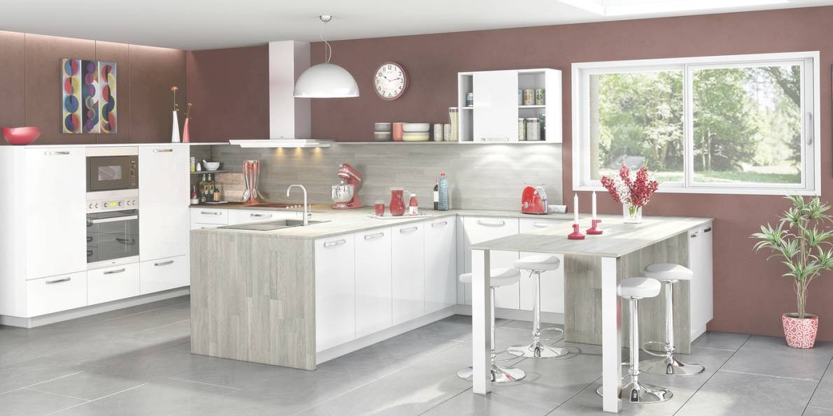 Modele de cuisine moderne blanc
