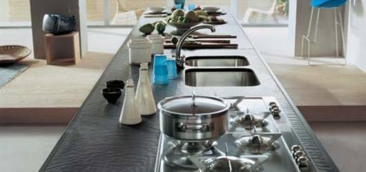 Plan de travail cuisine pierre noire