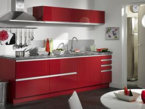 Decoration cuisine moderne rouge et blanc