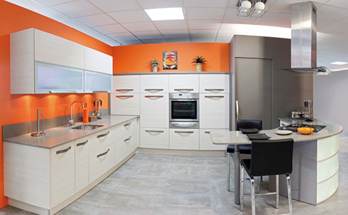 Deco cuisine rouge et taupe