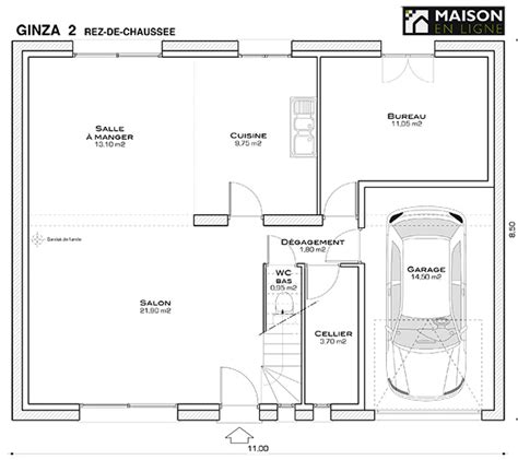 Plan salon cuisine 35m2