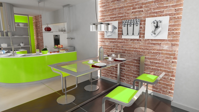 Idée décoration cuisine verte