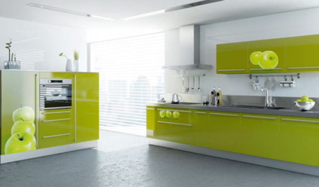 Decoration cuisine vert anis
