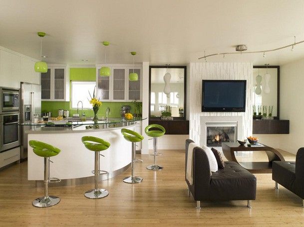Décoration cuisine vert et blanc