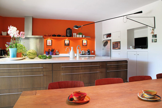 Couleur pour cuisine orange