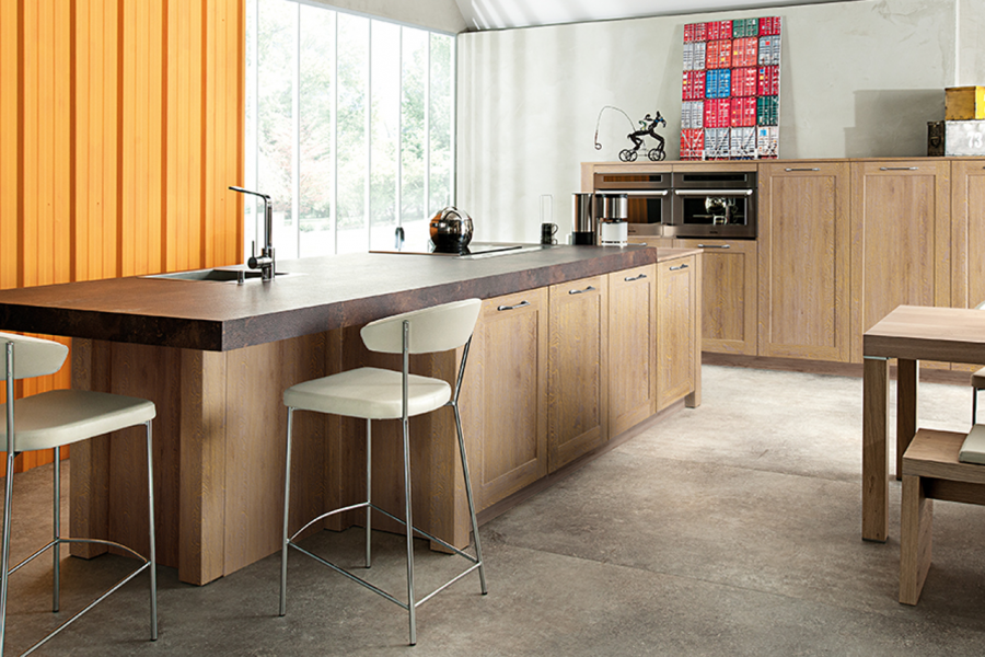 Cuisine schmidt plan de travail inox