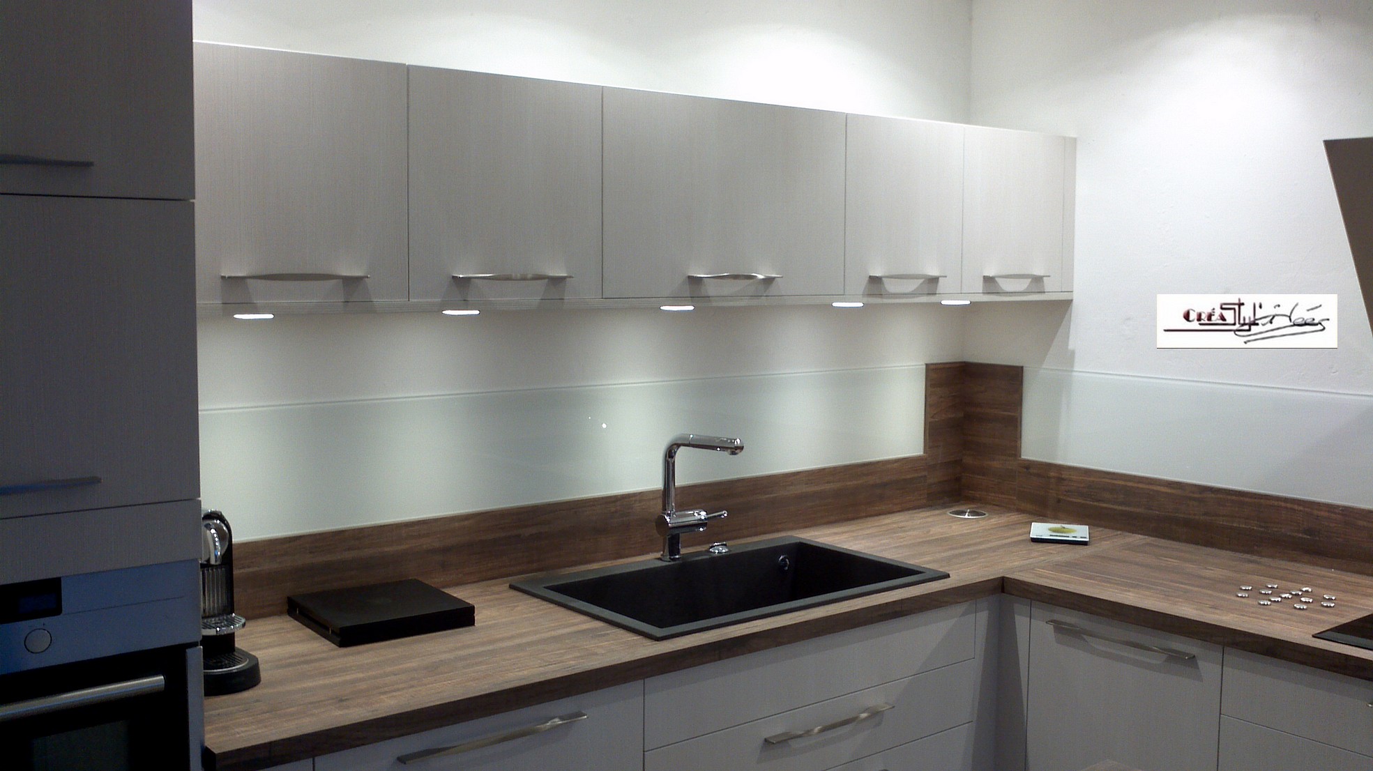 Plan de travail cuisine en noyer