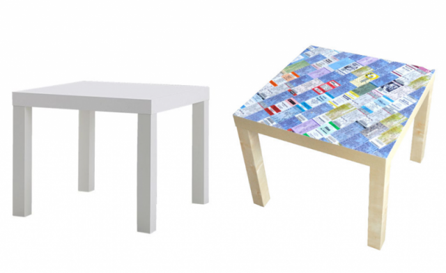 Table basse ikea transformé
