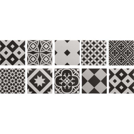 Carrelage artens noir et blanc