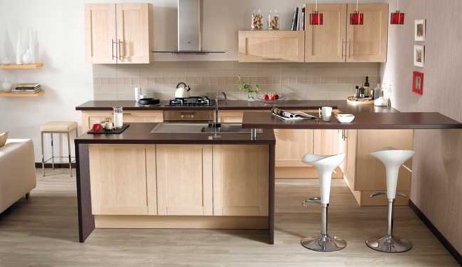 Idee deco cuisine bois clair