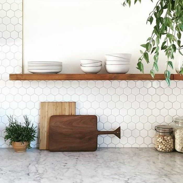 Carrelage hexagonal mural