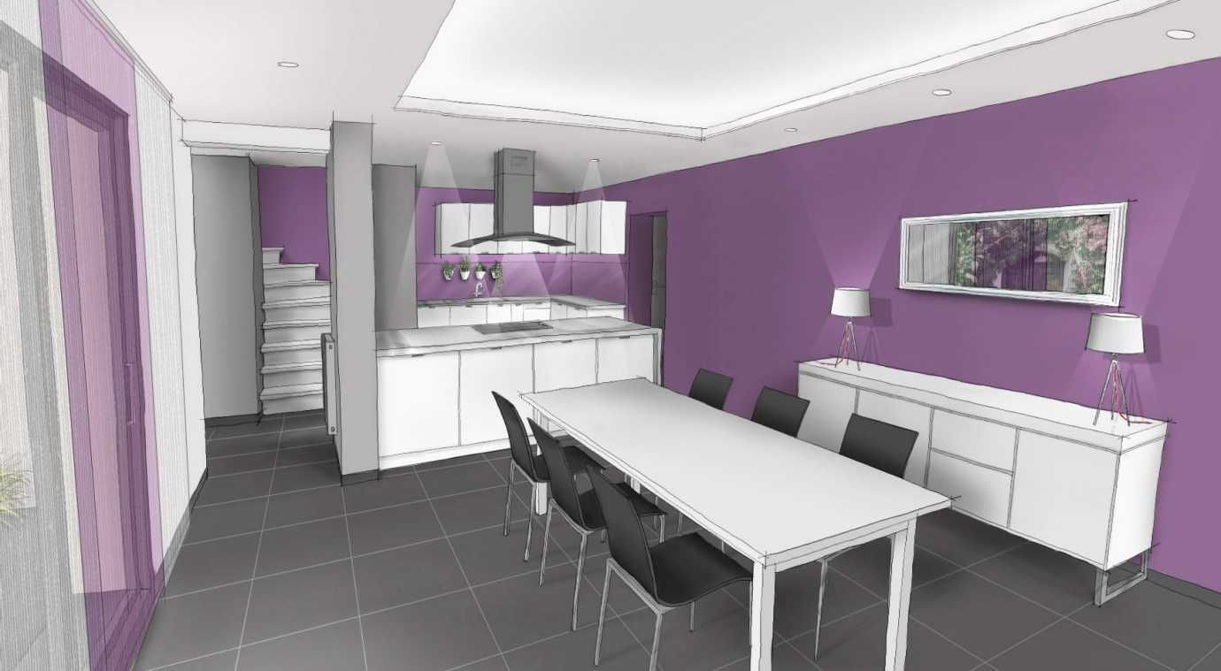 Decoration de cuisine mauve