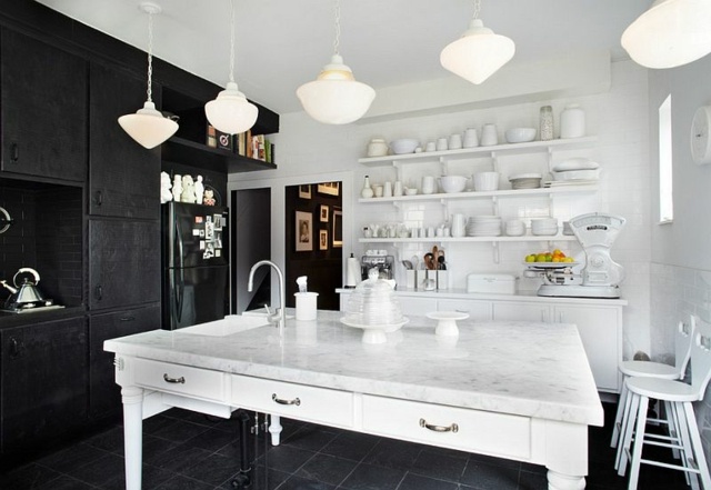 Deco cuisine noir et blanche