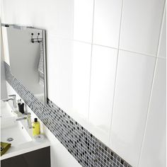 Carrelage blanc brillant 20 x 40