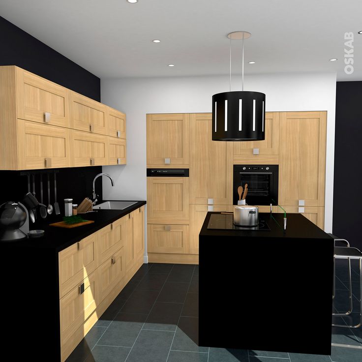 Plan de cuisine avec salon