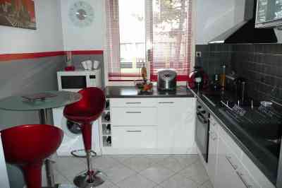 Deco cuisine blanc et rouge