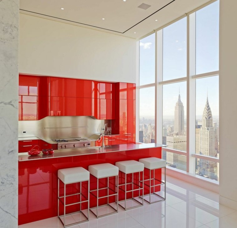 Image deco cuisine rouge