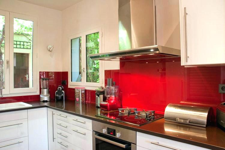 Deco cuisine blanche et rouge