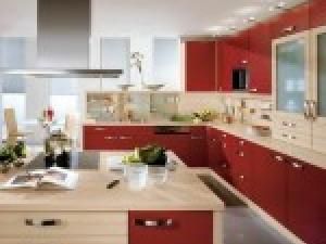 Deco cuisine rouge et beige