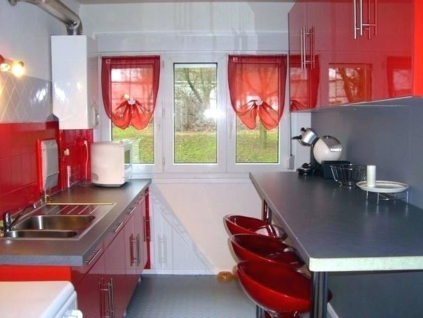 Deco cuisine en rouge et blanc