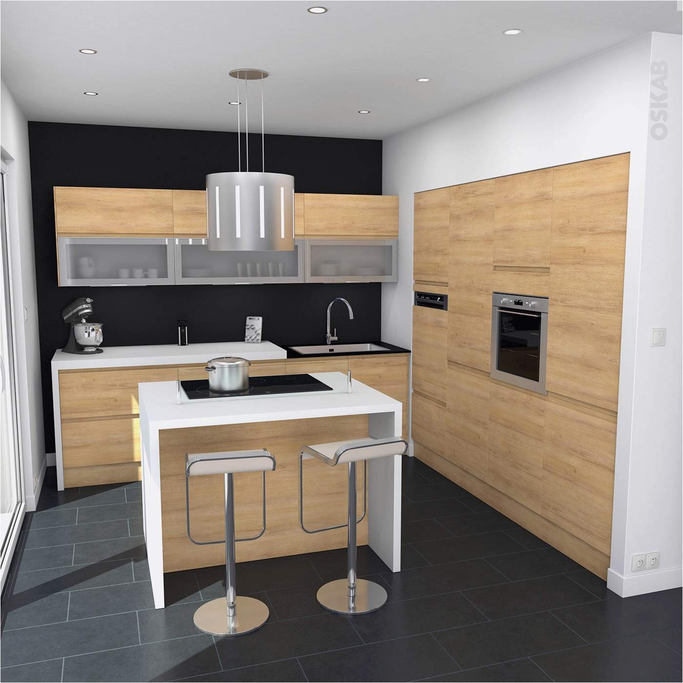Petite cuisine moderne en bois