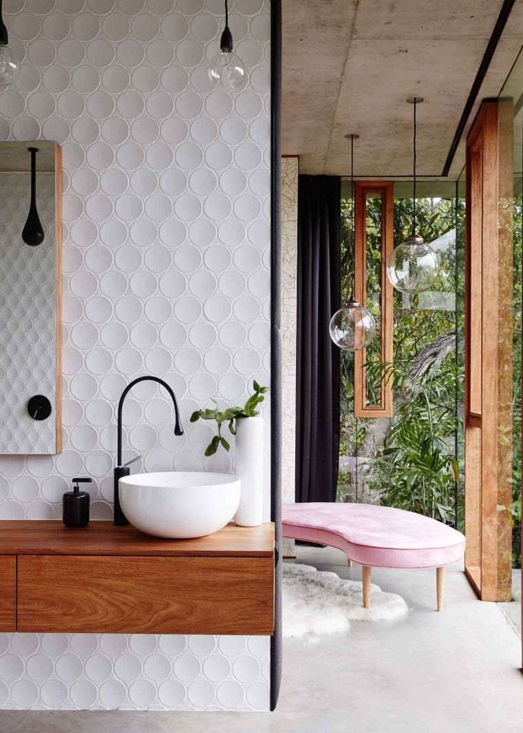 Deco carrelage blanc salle de bain