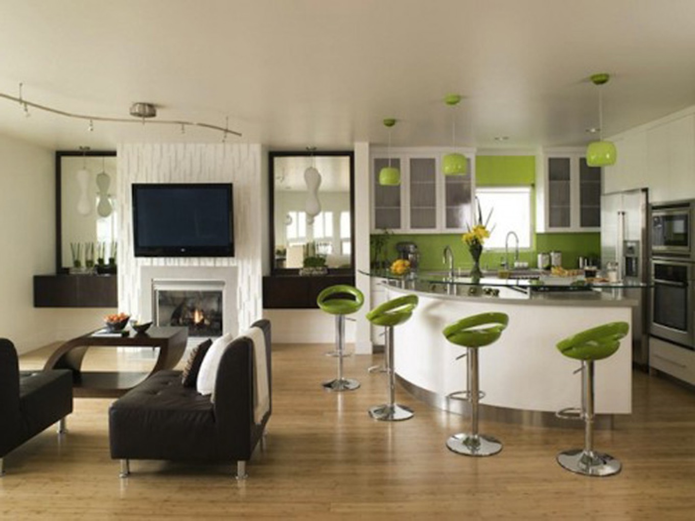 Idee deco salon avec cuisine
