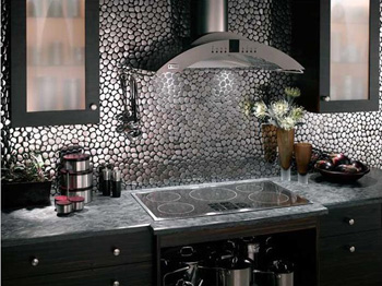 Carrelage mur cuisine noir