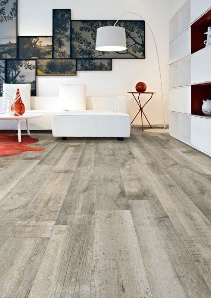 Carrelage imitation parquet sapin