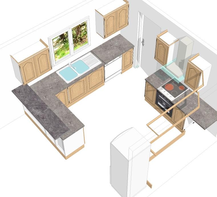 Plan cuisine 3d ixina