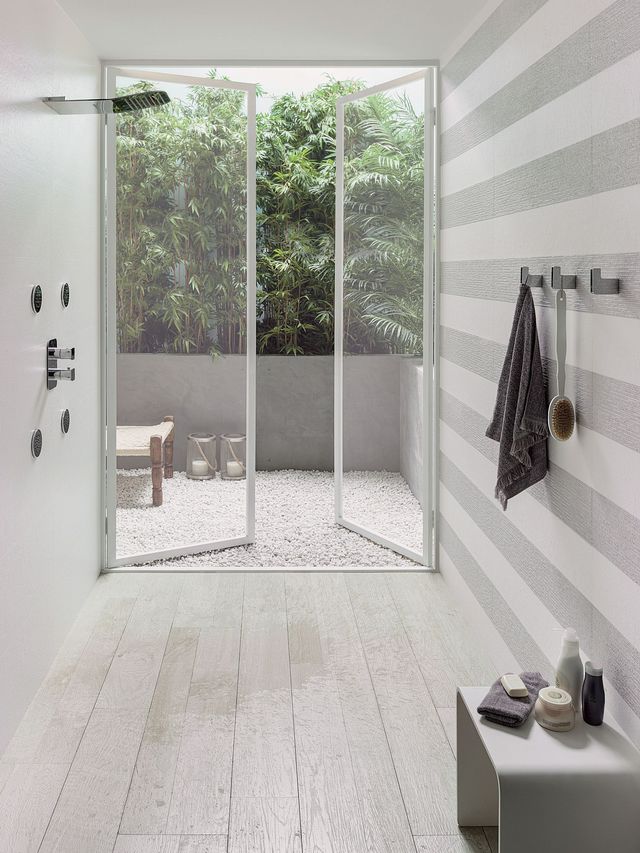 Carrelage blanc douche