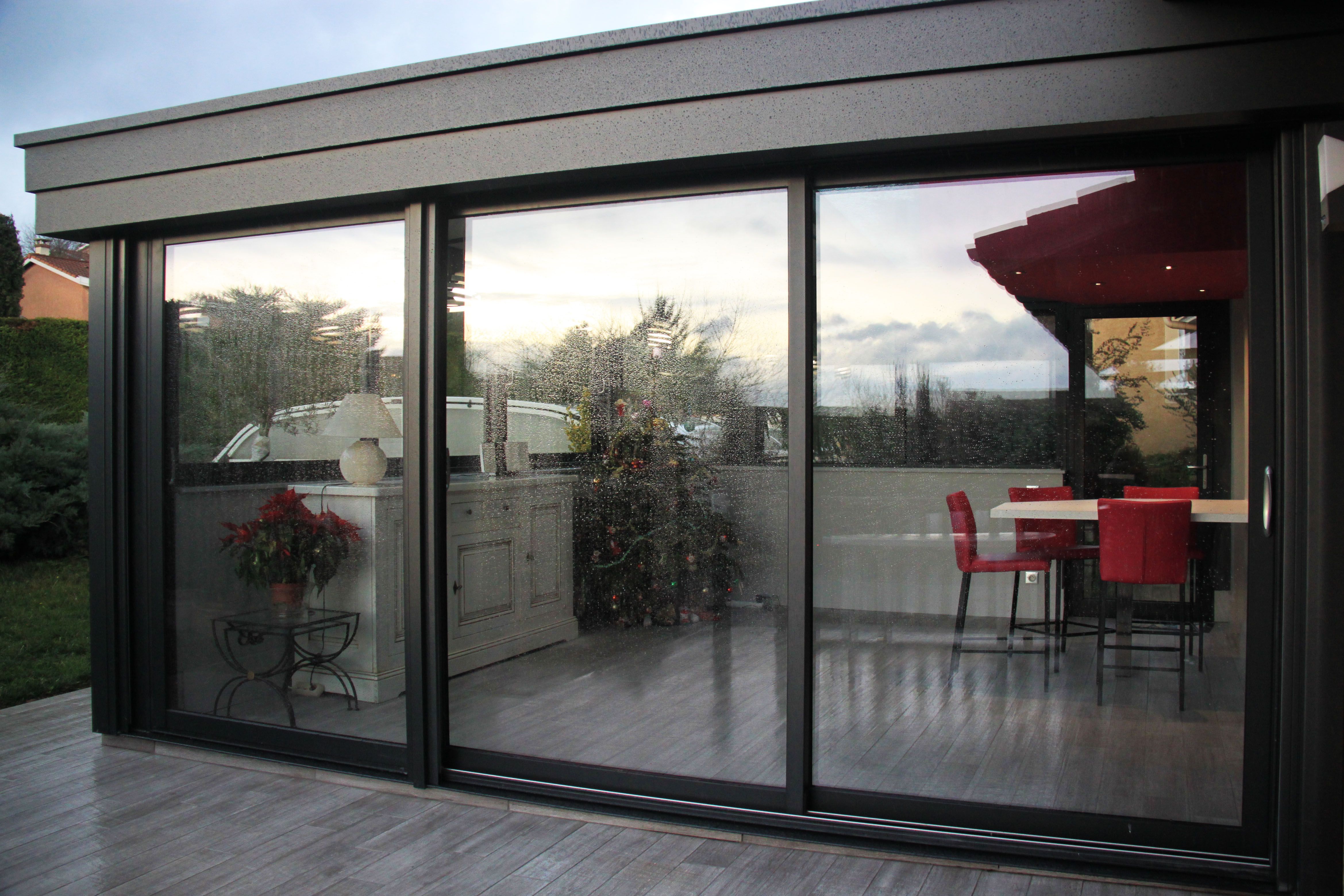 Carrelage imitation parquet veranda