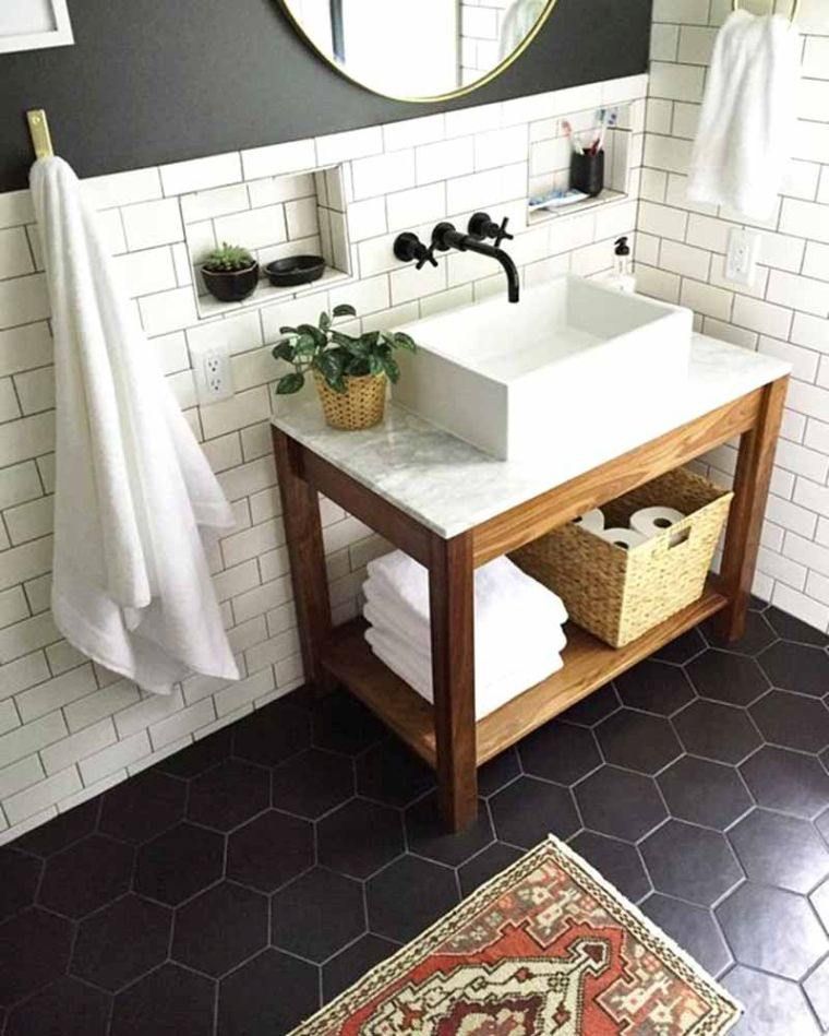 Carrelage hexagonal wc