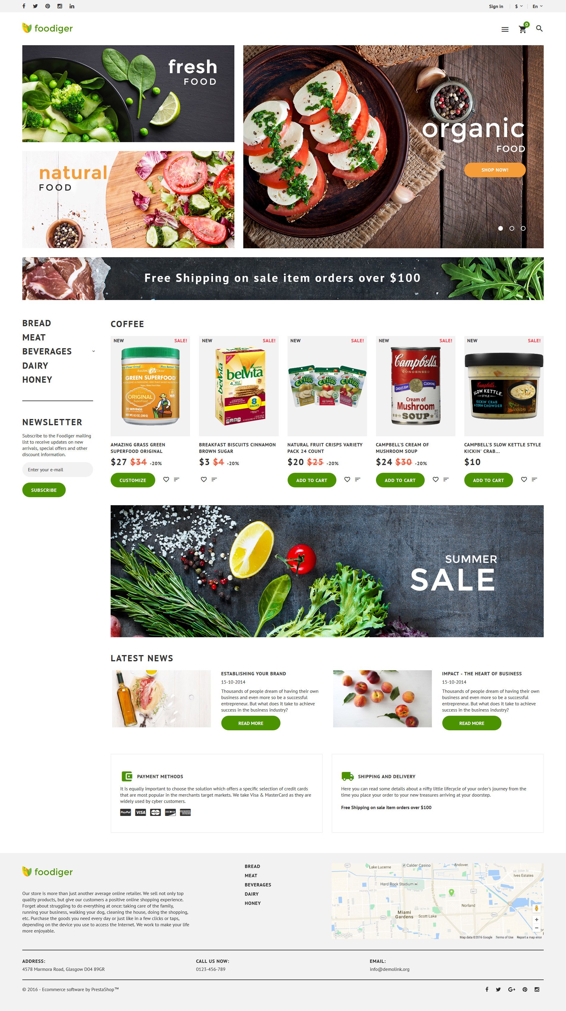 Modele de site web cuisine