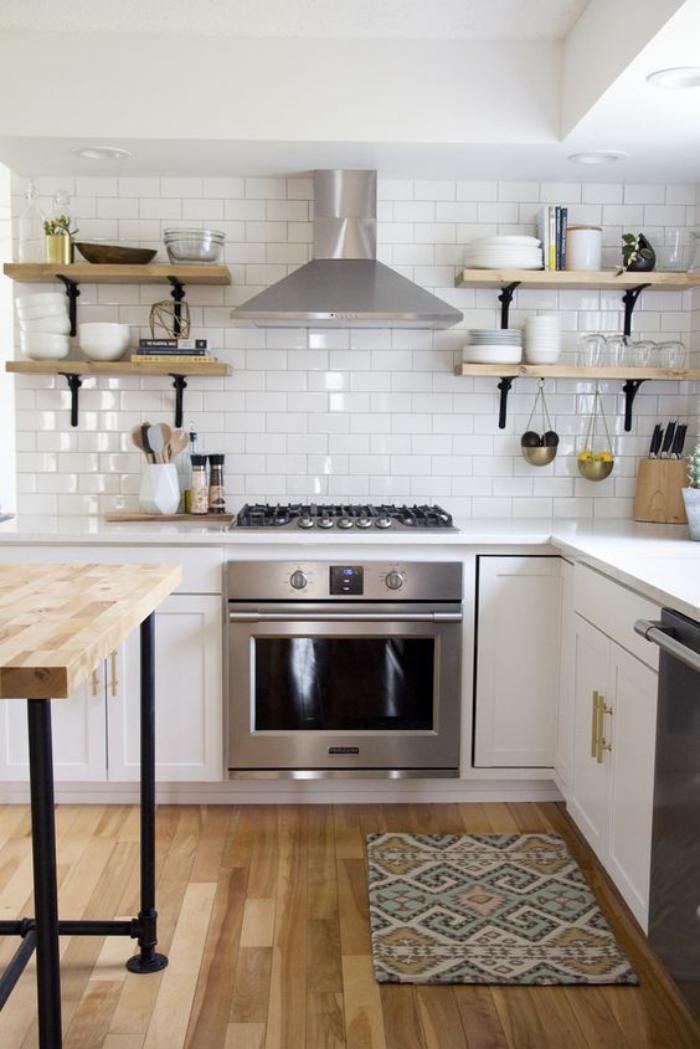 Photos de cuisine blanc et bois