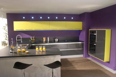 Couleur mur cuisine prune