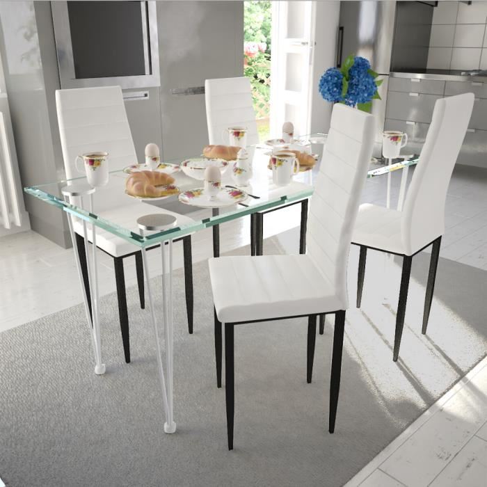 Table de cuisine verre et inox