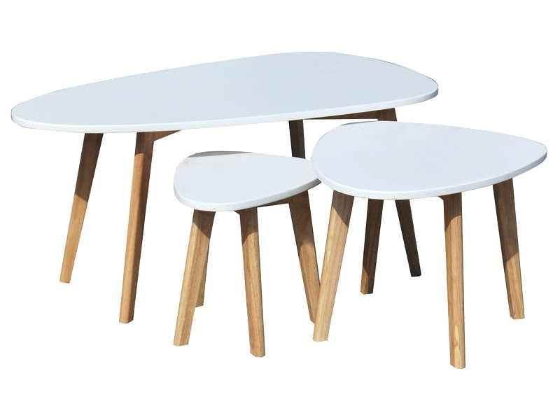 Table de cuisine ovale blanche
