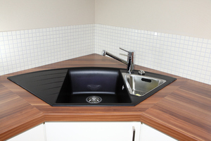 Plan de cuisine avec evier d'angle