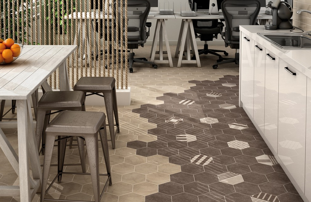 Carrelage hexagonal carreaux de ciment