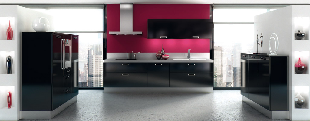Deco cuisine rose et noir